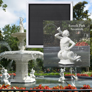Íman Savannah Georgia Forsyth Park Fountain Triton