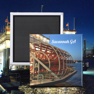 Íman Savannah Georgia Riverboat Fotográfica