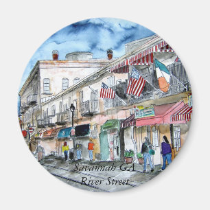 Íman savannah_river_street_painting, savana GA Riv…