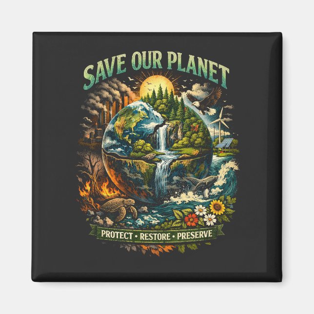 Íman Save Our Planet (Frente)