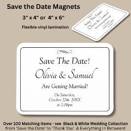 Íman Save The Date - Black & White with Infinity Scroll