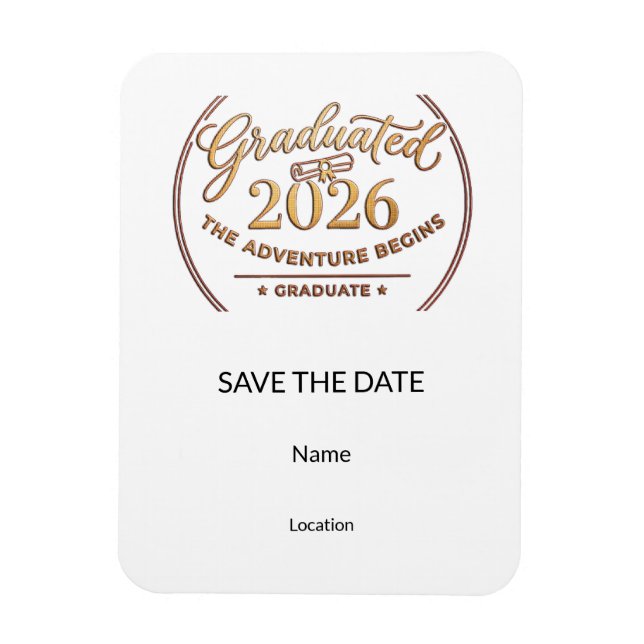 Íman Save the Date Magnet / Imán Graduación (Vertical)
