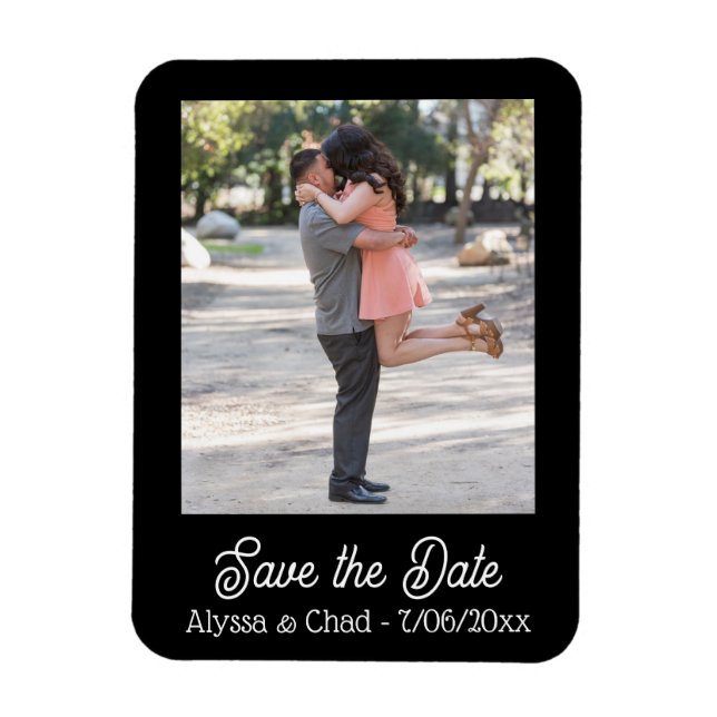 Íman Save the date magnet personalized photo (Vertical)