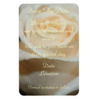 SAVE-THE-DATE WHITE ROSE MAGNET MODELO
