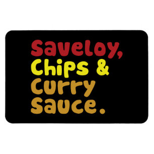 Íman Saveloy, Chips e Molho Curry.