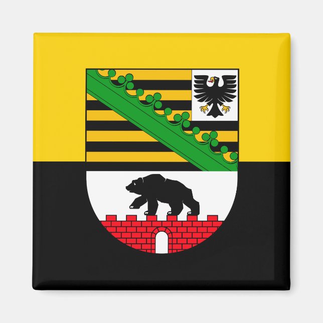 Íman Saxônia-Anhalt bandeira (Frente)