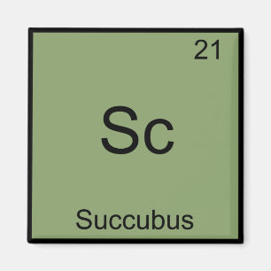 Íman Sc - Camiseta do Símbolo do Elemento de Química Di
