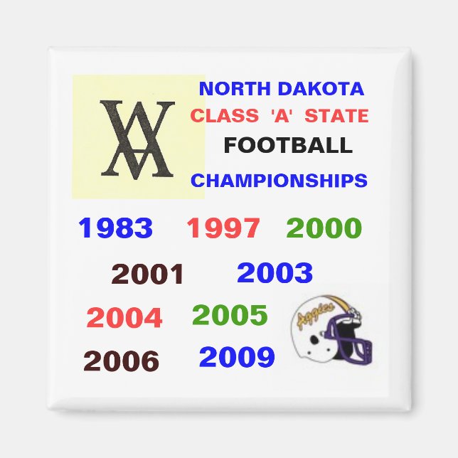 Íman scan, 1023200615323_AggieFBhelmet, NORTH DAKOTA... (Frente)