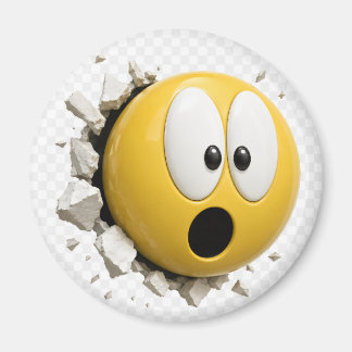 Íman Scaredy 3D Emoji Round Magnet