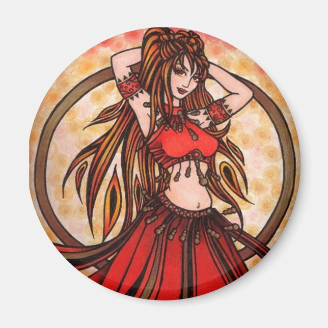 Íman Scarlet Belly Dancer Magnet (Frente)