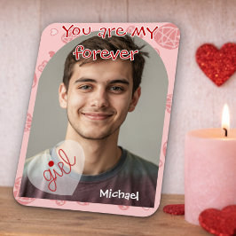 Íman Scattered Red Hearts Valentine Card