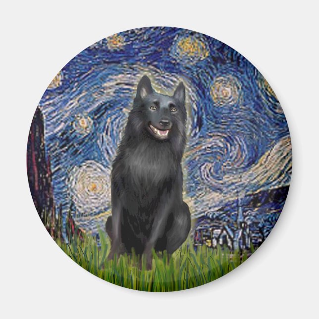 Íman Schipperke 5 - Noite Estrelada (Frente)
