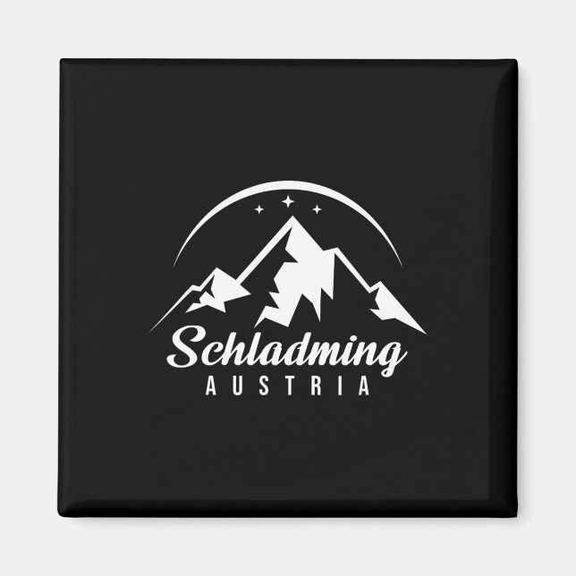 Íman Schladming Austria Ski Resort Skiting Snowboard (Frente)