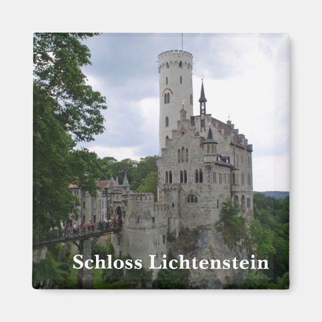 Íman Schloss Lichtenstein Magnet (Frente)
