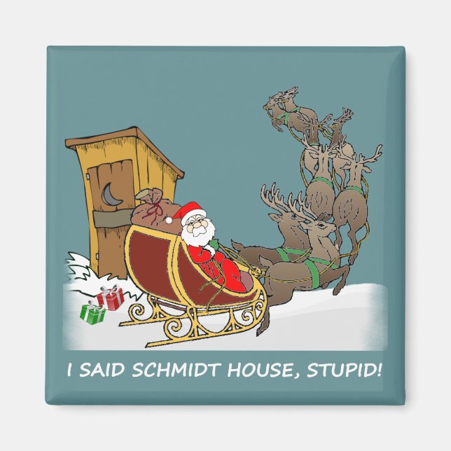 Íman Schmidt House Engraçado Magnet De Natal (Frente)