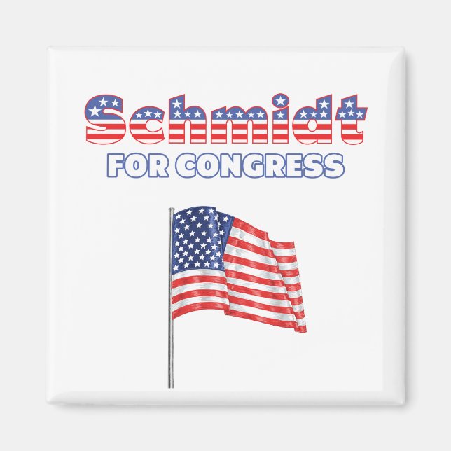 Íman Schmidt para o Congresso Bandeira Patriótica Ameri (Frente)