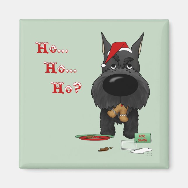Íman Schnauzer Christmas (Frente)
