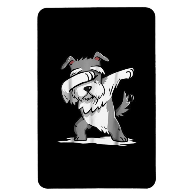 Íman Schnauzer Cute Dabbing Funny Dab Dance Gift (Vertical)