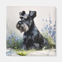 Íman Schnauzer em Aquarela