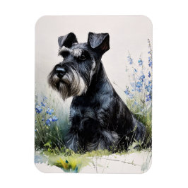 Íman Schnauzer Flexível Aquarela