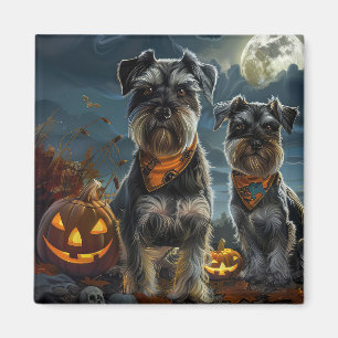 Íman Schnauzer Halloween Spooky