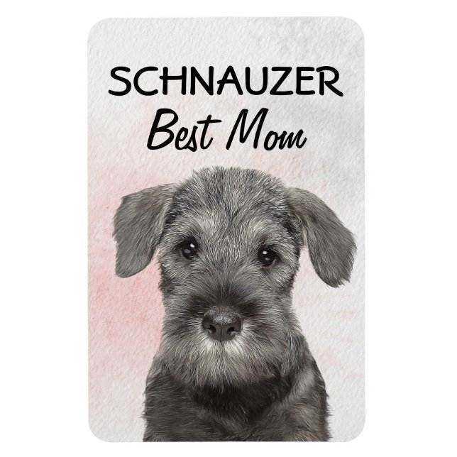 Íman Schnauzer Melhor Magnet Mãe (Vertical)