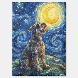 Íman Schnauzer Starry Night Painting