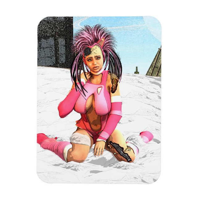 Íman Sci Fi Female Cyborg (Vertical)