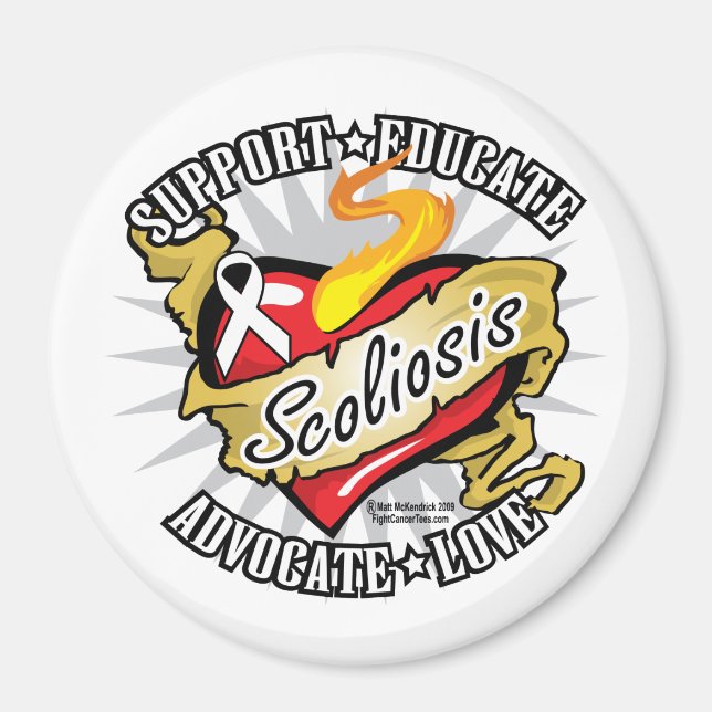 Íman Scoliose Coração Clássico (Frente)