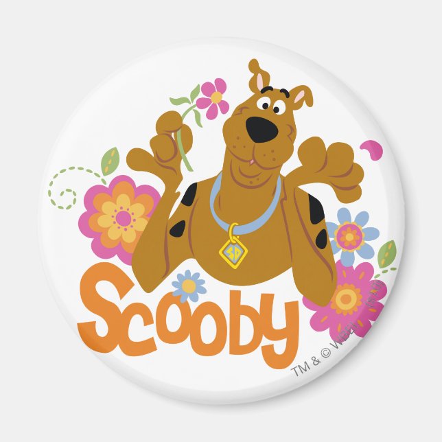 Íman Scooby-Doo Em Flores (Frente)