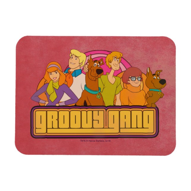 Íman Scooby-Doo | "Groovy Gang" - Gráfico de desenho an (Horizontal)