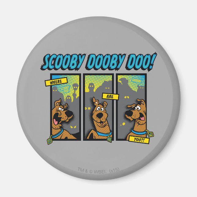 Íman Scooby-Doo Onde Estão Os Painéis De BD (Frente)