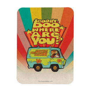 Íman Scooby-Doo "Onde Você Está?" Cartoon Van Retro