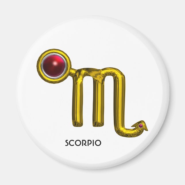 ÍMAN SCORPIO / DOURADO SINAL ZODIÁTICO JEWEL (Frente)