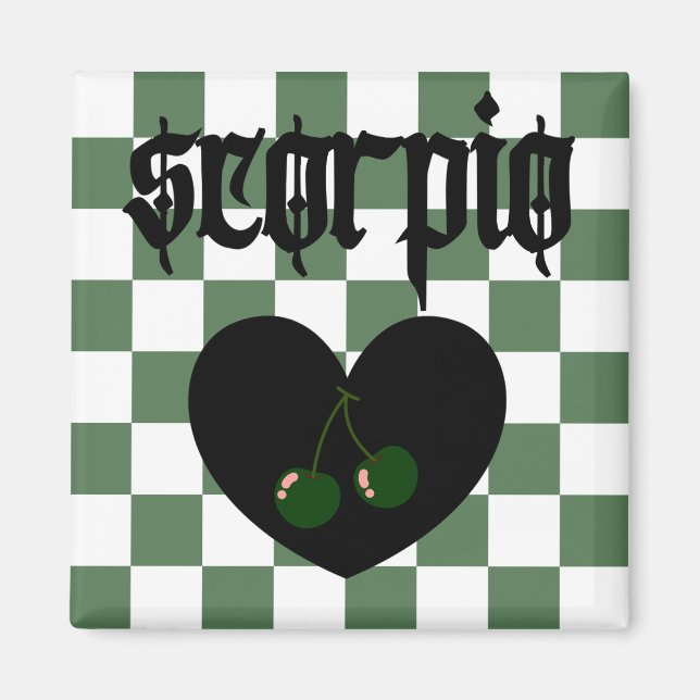 Íman Scorpio Gothic - Design das cerejas controladas po (Frente)