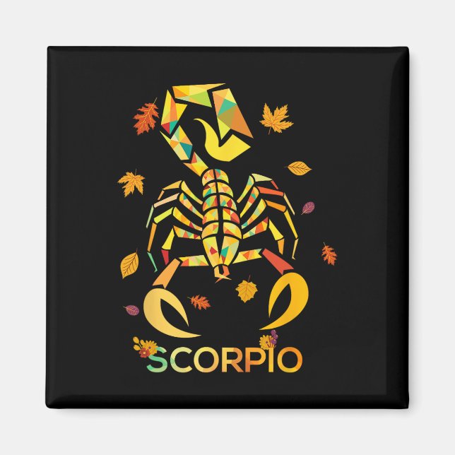 Íman Scorpio Zodiac Fall Scorpion Aniversário (Frente)