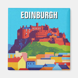 Íman Scotland Edinburgh Castle Abstrato Art