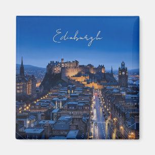 Íman Scotland Edinburgh Castle Night
