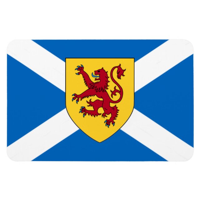 Íman Scotland Flag Magnet - Cross & Lion (Horizontal)