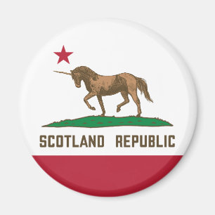 Íman Scotland Republic California Flag Unicorn
