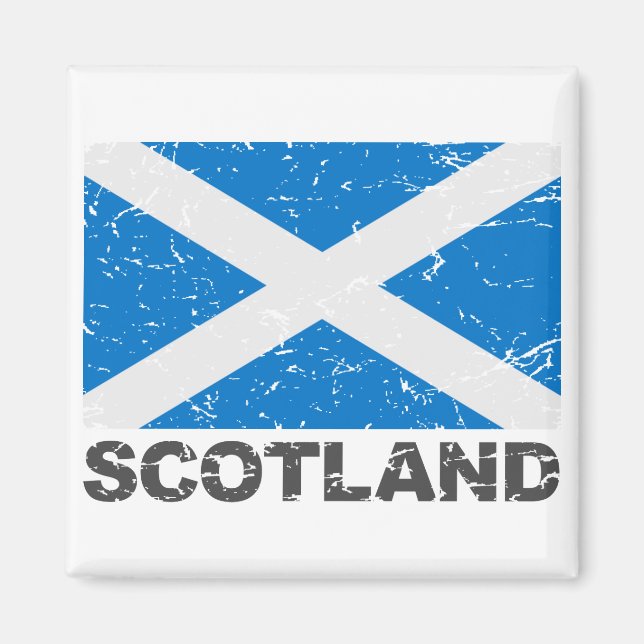 Íman Scotland Vintage Flag (Frente)