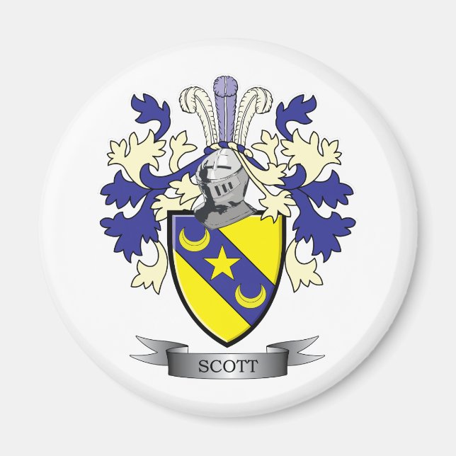 Íman Scott Family Crest Casaco de Armas (Frente)