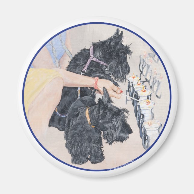 Íman Scotties Lighting Candles (Frente)