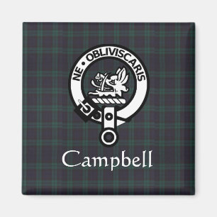Íman Scottish Campbell Crest Crachá & Tartan