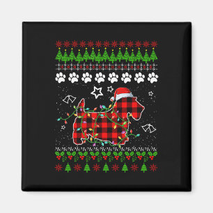 Íman Scottish Terrier Dog Funny Xmas Ugly Sweater Chris