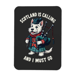 Íman Scottish Terrier Dog Scotland Está Chamando E Eu P