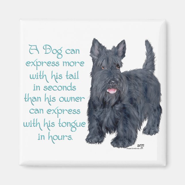 Íman Scottish Terrier Sabedoria e Perspicácia - Falando (Frente)