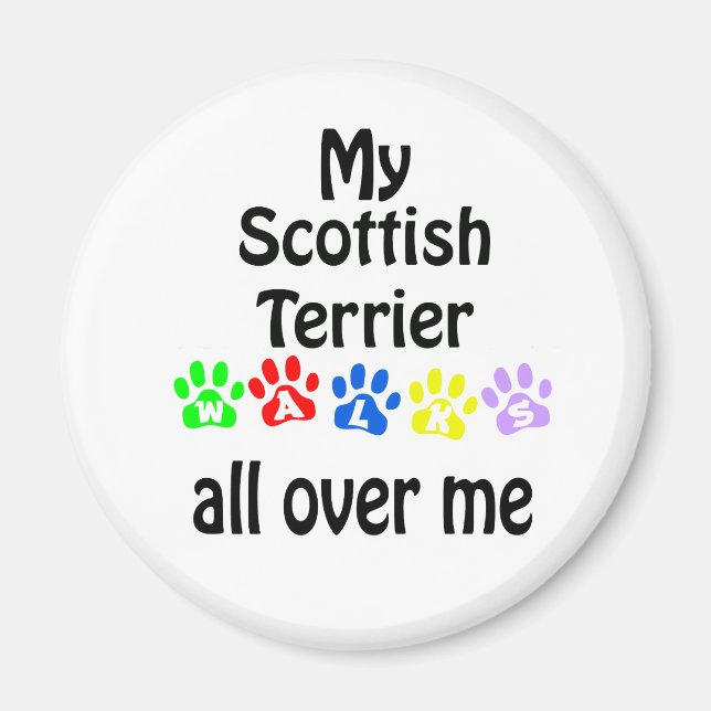 Íman Scottish Terrier Walks Design (Frente)