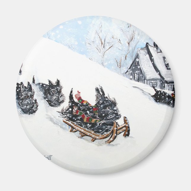 Íman Scottish Terriers Sledim (Frente)