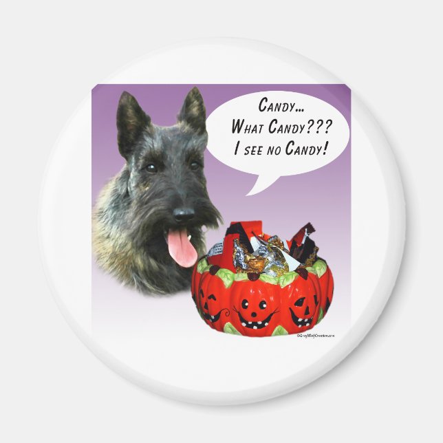 Íman ScottishTerrier Halloween Candy (Frente)